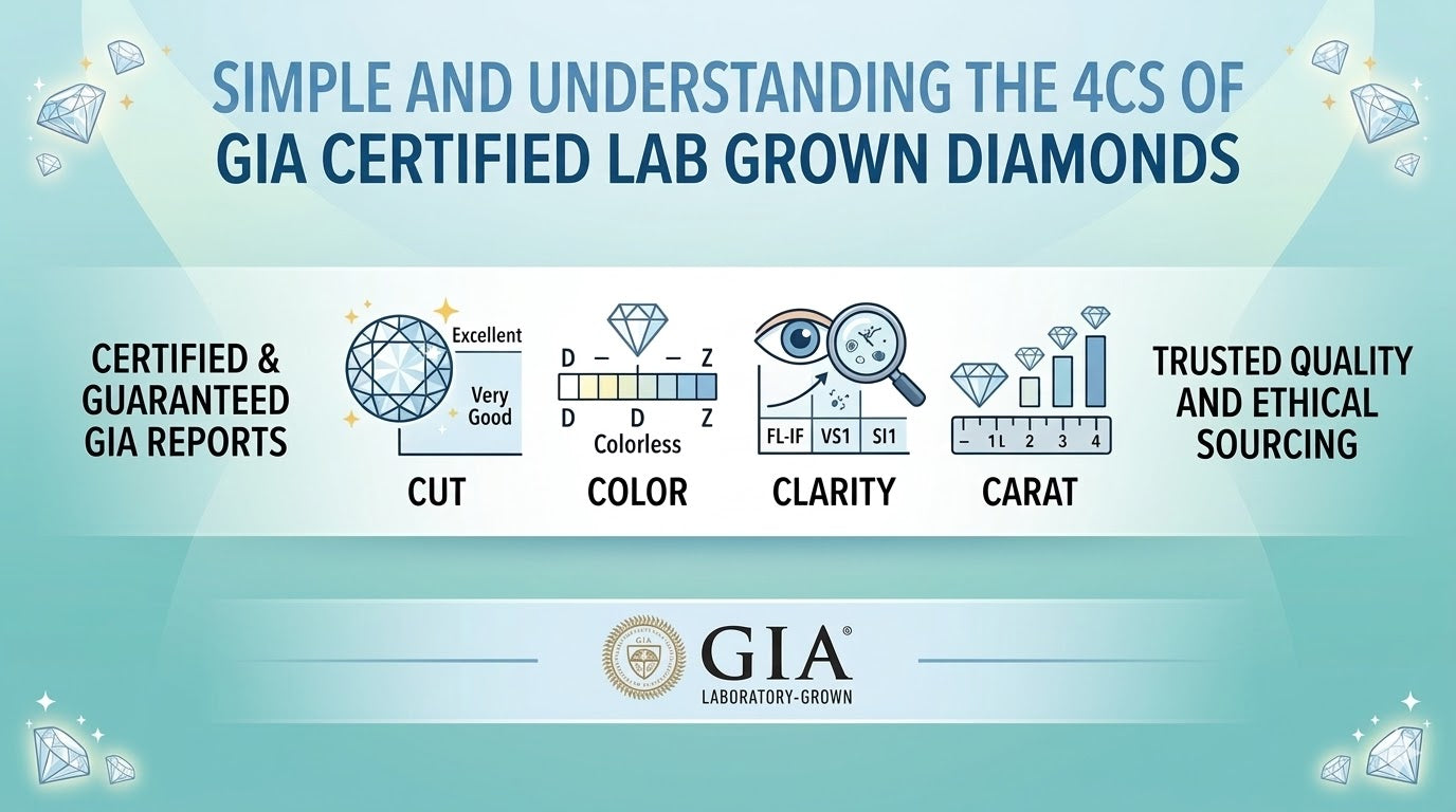 Understanding the 4Cs of GIA Certified Lab Grown Diamonds – Antiquecut