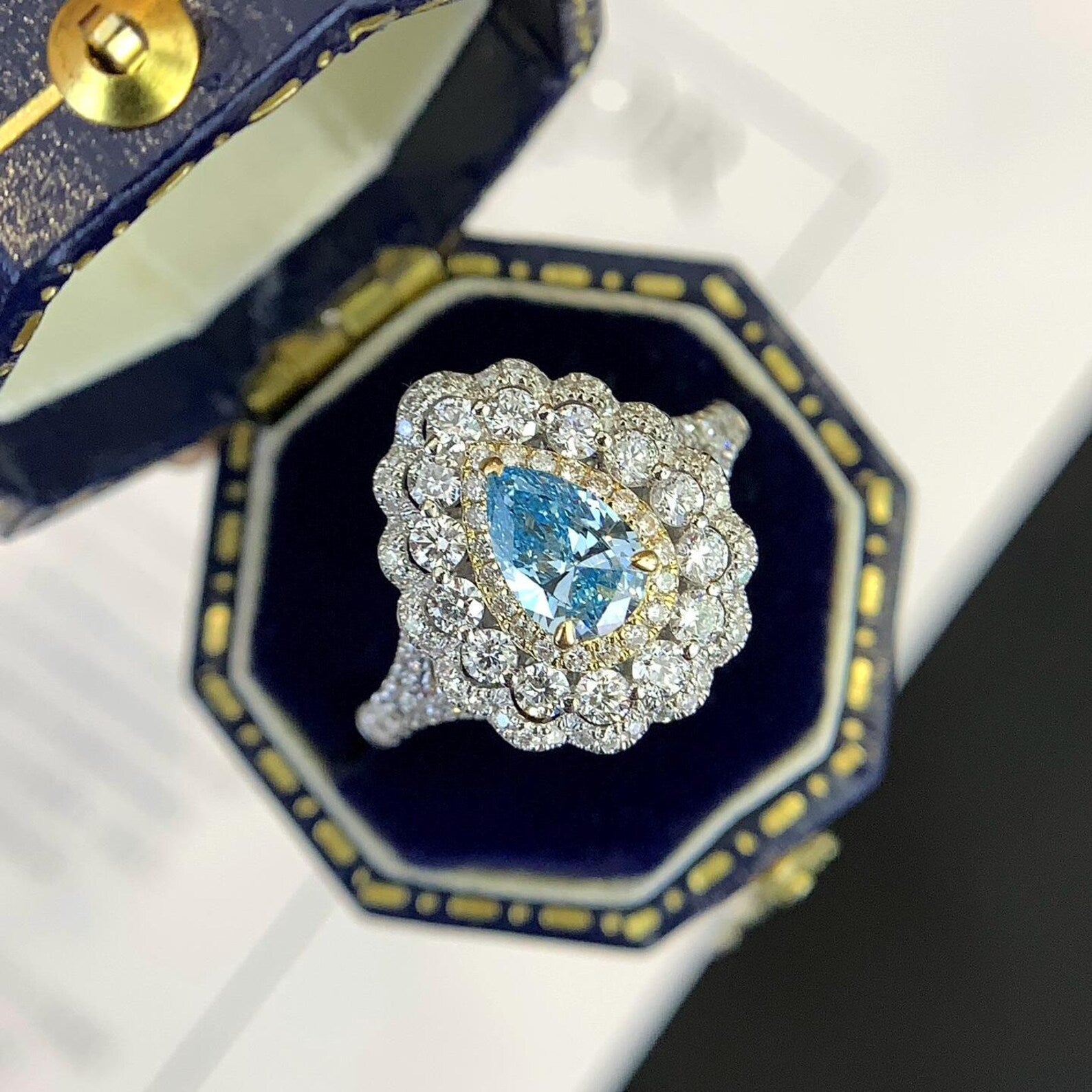 Fancy Blue Lab Grown Diamond Ring