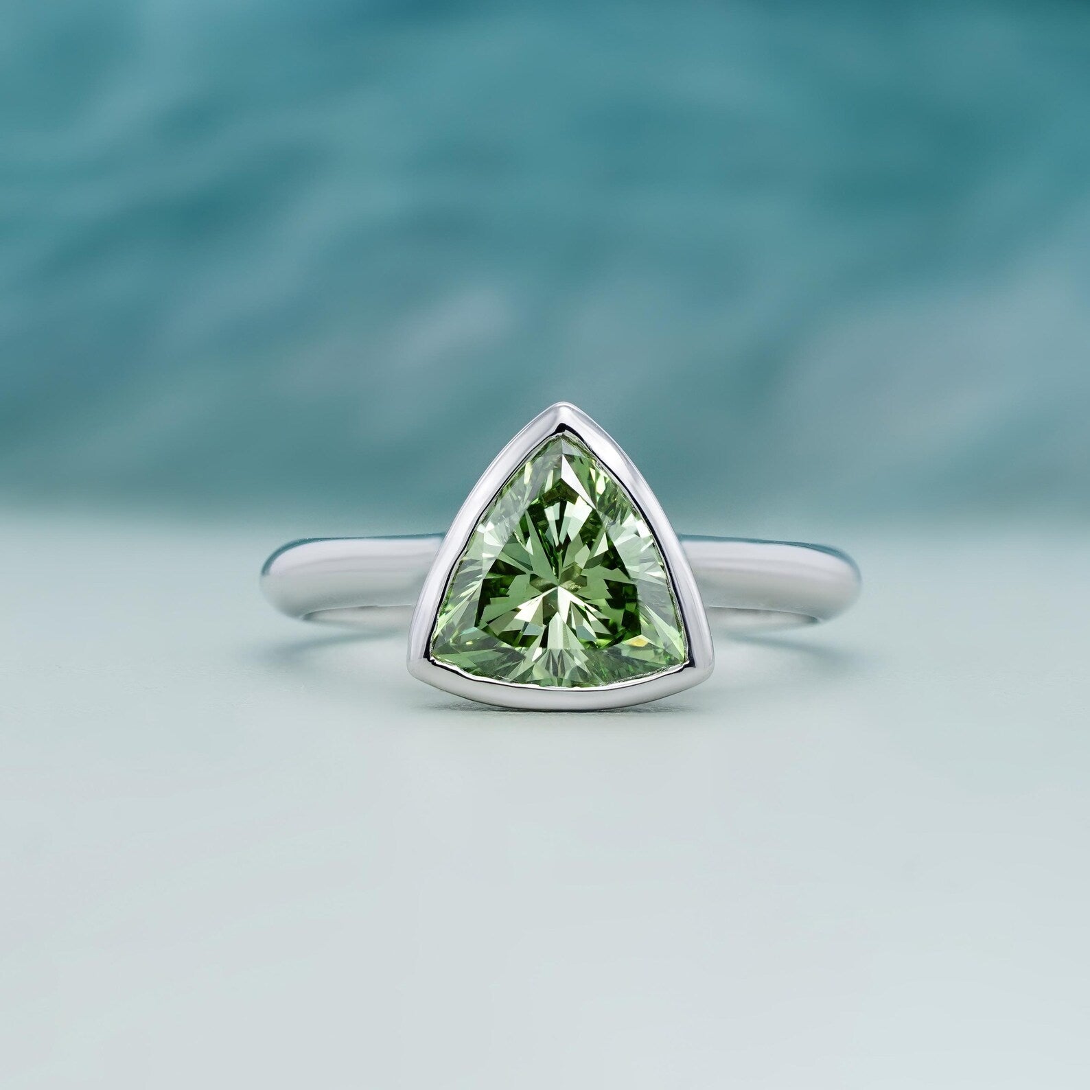 Fancy Green Lab Grown Diamond Ring