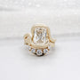 Emerald 6.70tcw Lab Grown Diamond Criss-Cut Engagement Ring | IGI Certified