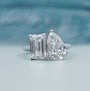 Emerald And Pear 6.00tcw Toi et Moi Lab Grown Diamond Engagement Ring | IGI Certified