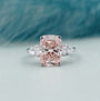 Fancy Pink Cushion 5.30tcw Lab Diamond Engagement Ring | Three Stone | IGI Certified