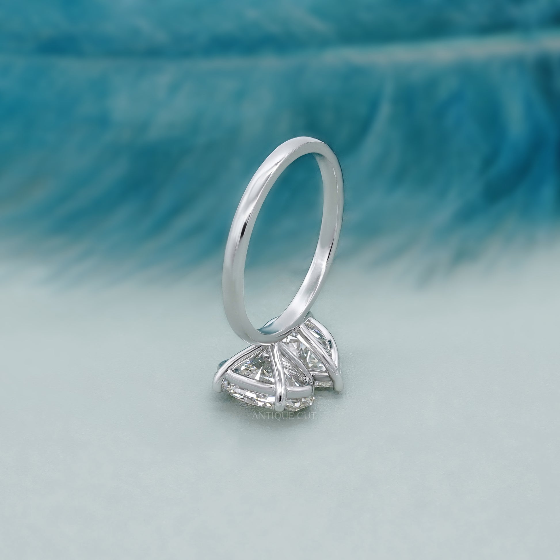 Oval & Pear 4.40tcw Toi et Moi Lab Grown Diamond Engagement Ring | IGI Certified