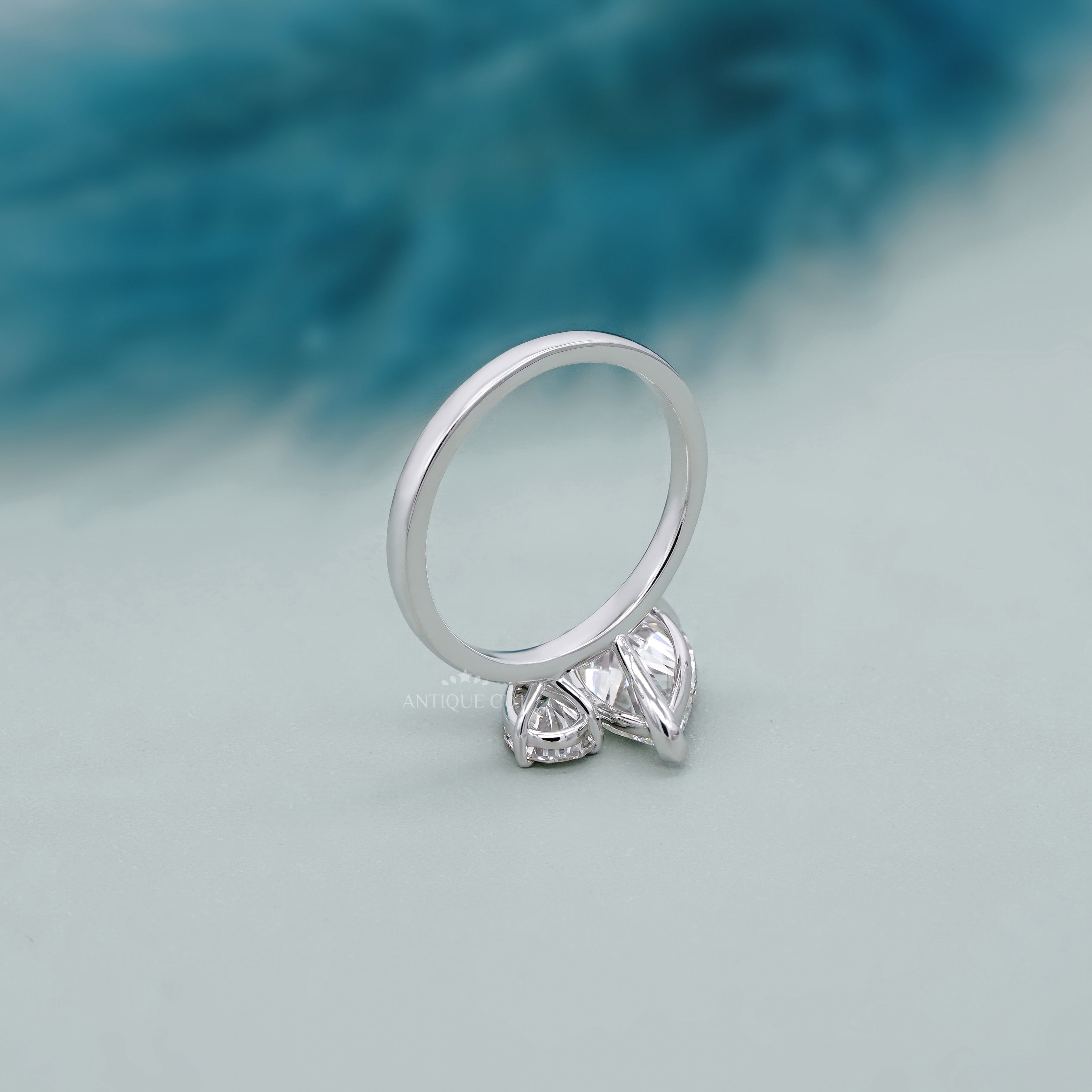 Pear Toi et Moi 3.15ct Lab Diamond Ring | Unique Two-Stone | IGI Certified
