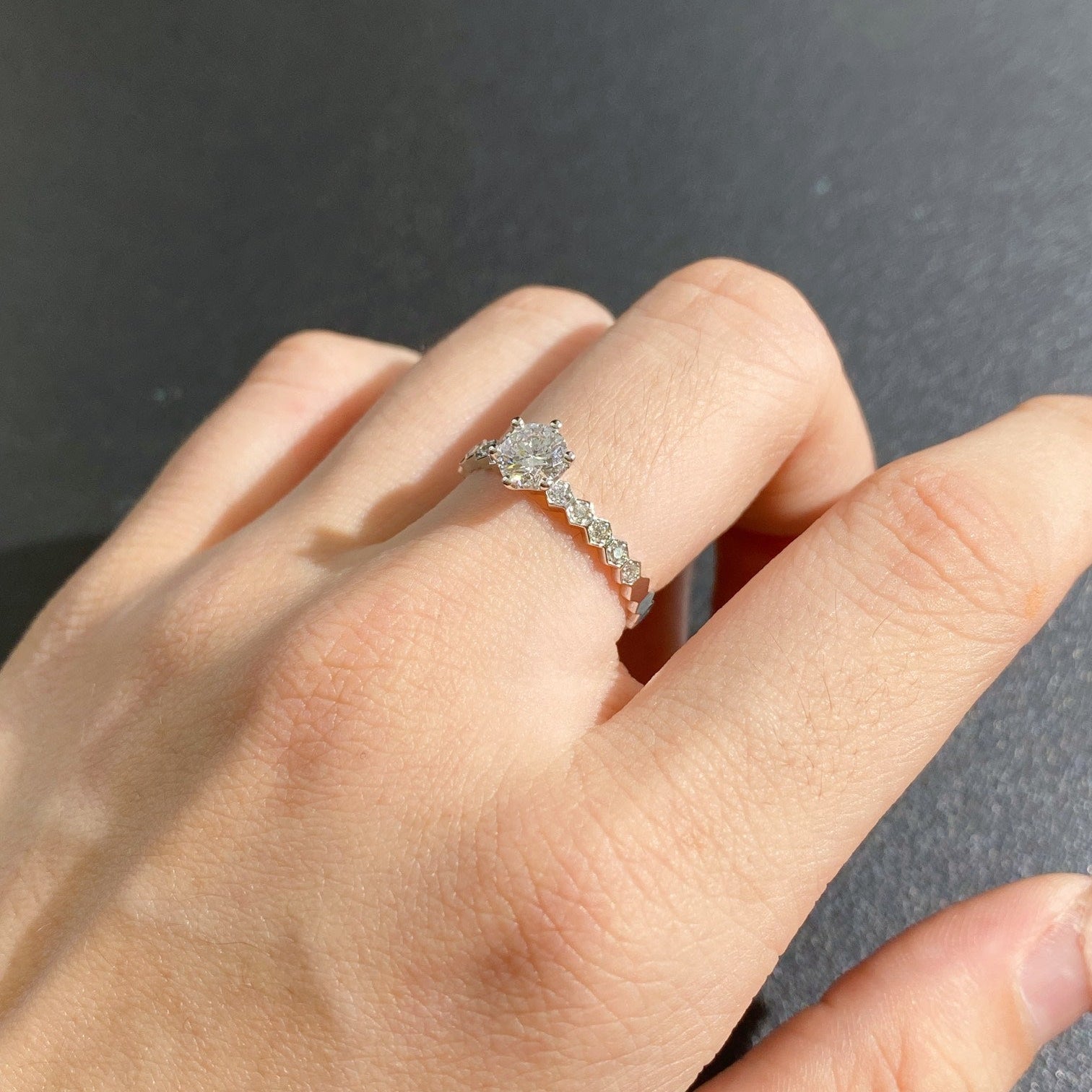 Round 0.70tcw Lab Grown Diamond Eternity Style Basket Engagement Ring, D-E-F Color, VVS-VS Clarity - IGI Certified
