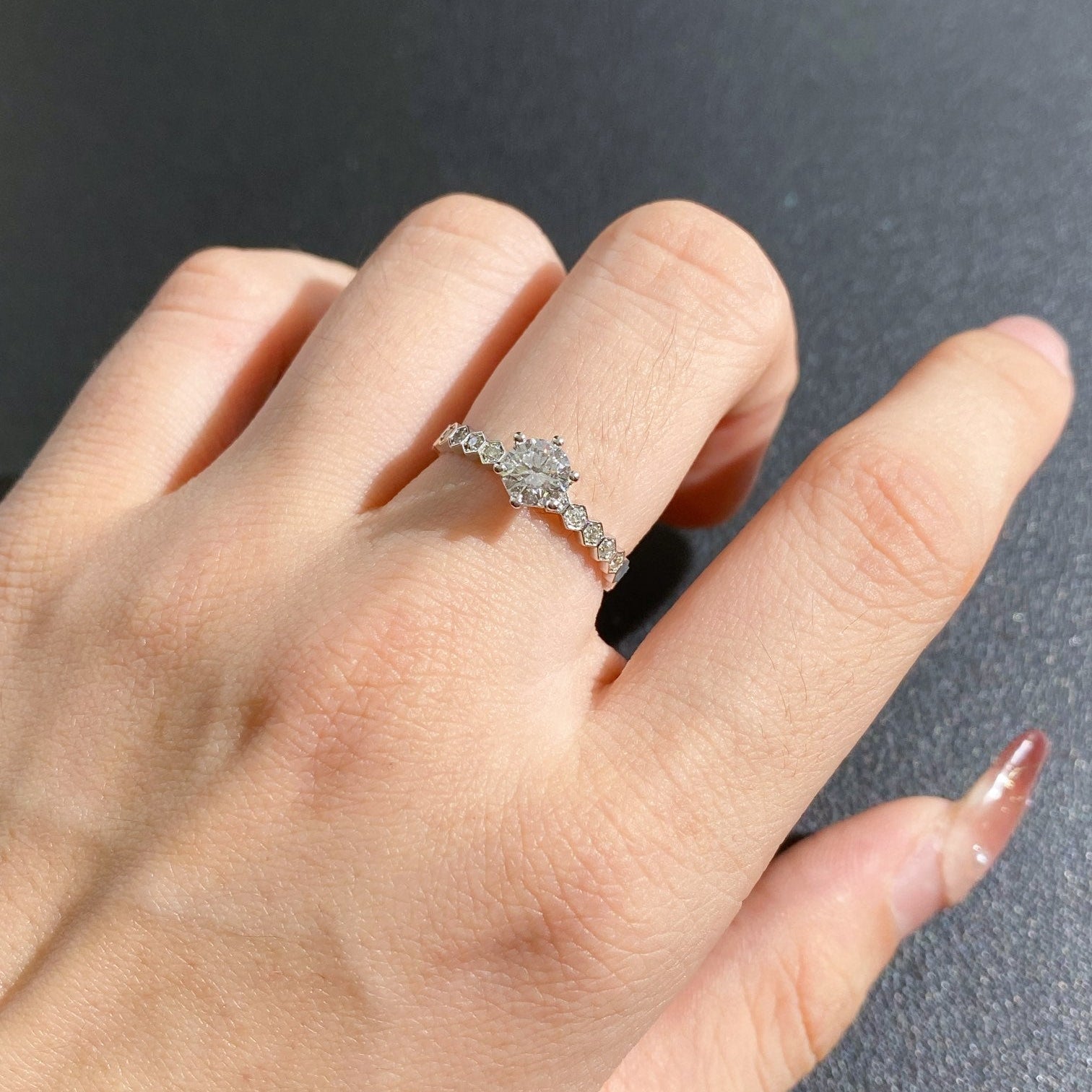 Round 0.70tcw Lab Grown Diamond Eternity Style Basket Engagement Ring, D-E-F Color, VVS-VS Clarity - IGI Certified