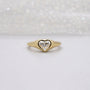 Heart 1.00ct Lab Diamond Bezel Ring | Solid Yellow Gold | Modern Love IGI Certified