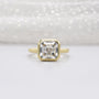 4.00ct Asscher Lab-Grown Diamond Bezel Engagement Ring | Yellow Gold Solitaire | IGI Certified Ethical Step-Cut Diamond Ring