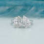 Oval & Pear 4.40tcw Toi et Moi Lab Grown Diamond Engagement Ring | IGI Certified