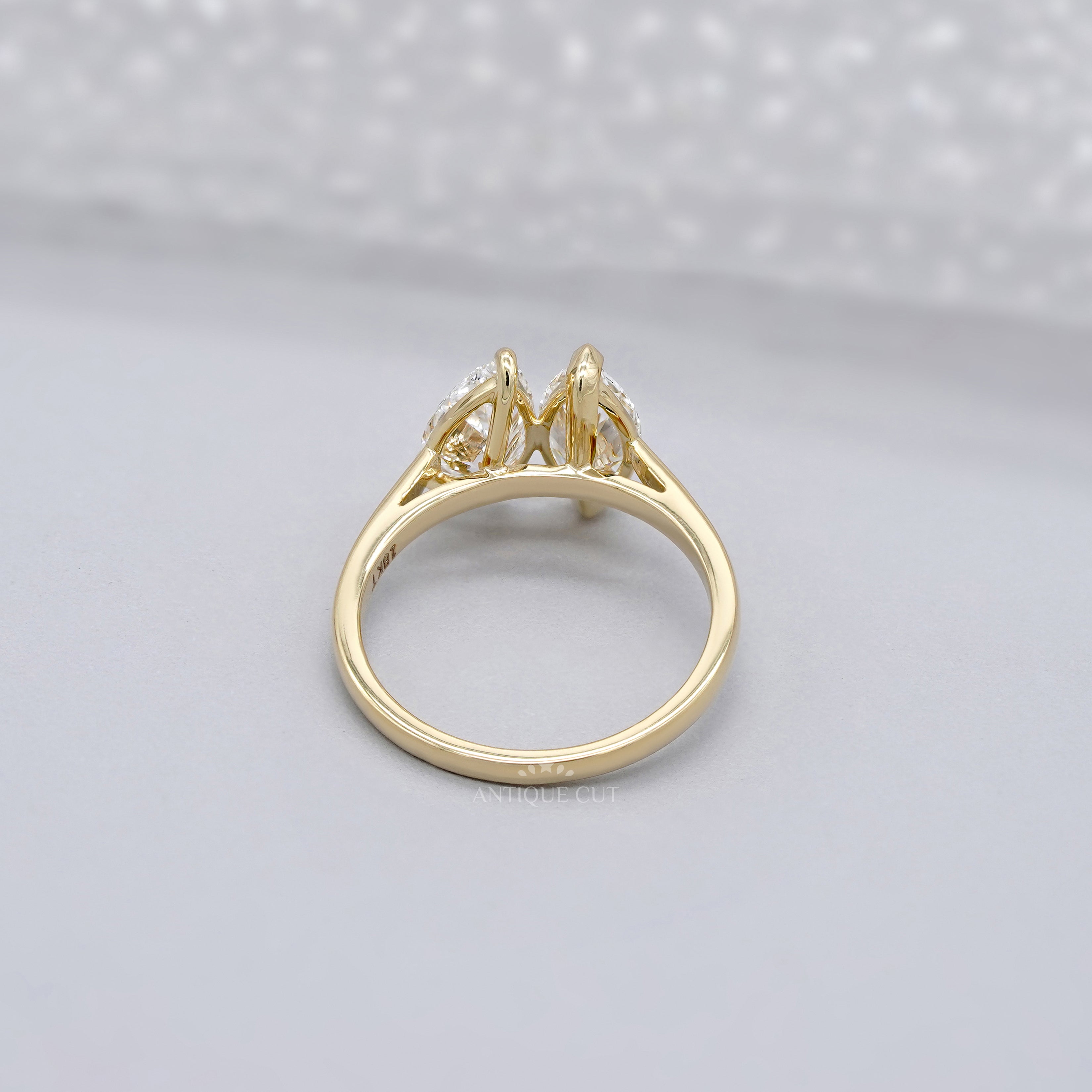 2.00tcw Toi Et Moi Engagement Ring | Pear & Marquise Lab Grown Diamond Ring | Two Stone Bypass Ring | | IGI Certified