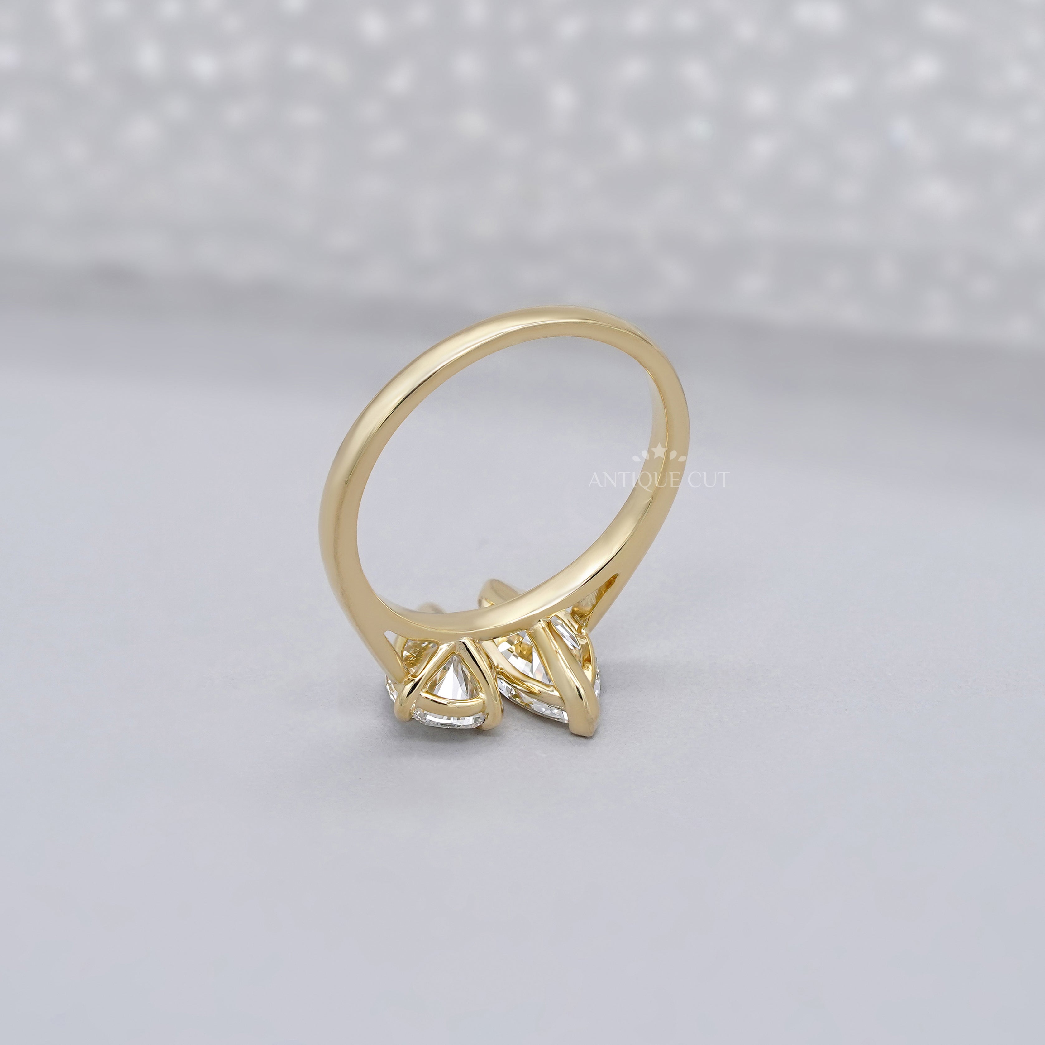 2.00tcw Toi Et Moi Engagement Ring | Pear & Marquise Lab Grown Diamond Ring | Two Stone Bypass Ring | | IGI Certified
