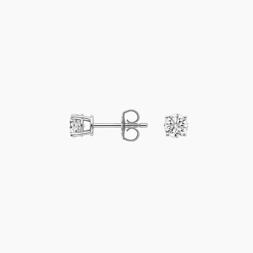 Round Lab Grown Diamond Stylist Huggie And Stud Earring Set, EF Color, VS Clarity, IGI Certified