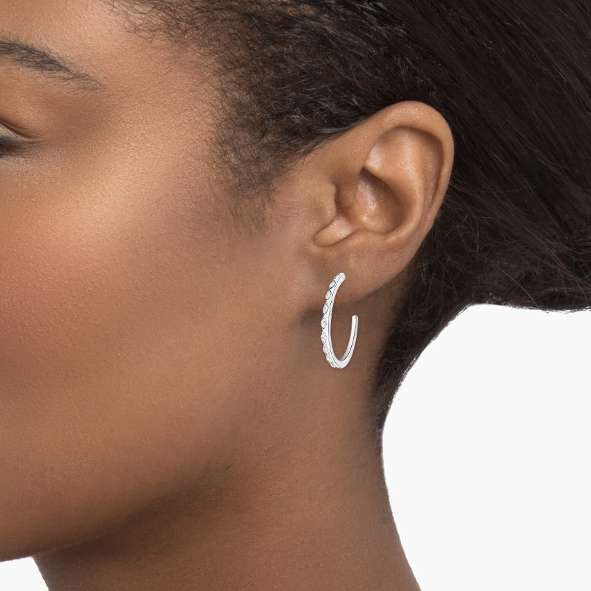 Marquise 0.70tcw Lab Grown Diamond Hoop Earring, EF Color, VS Clarity - IGI Certificate