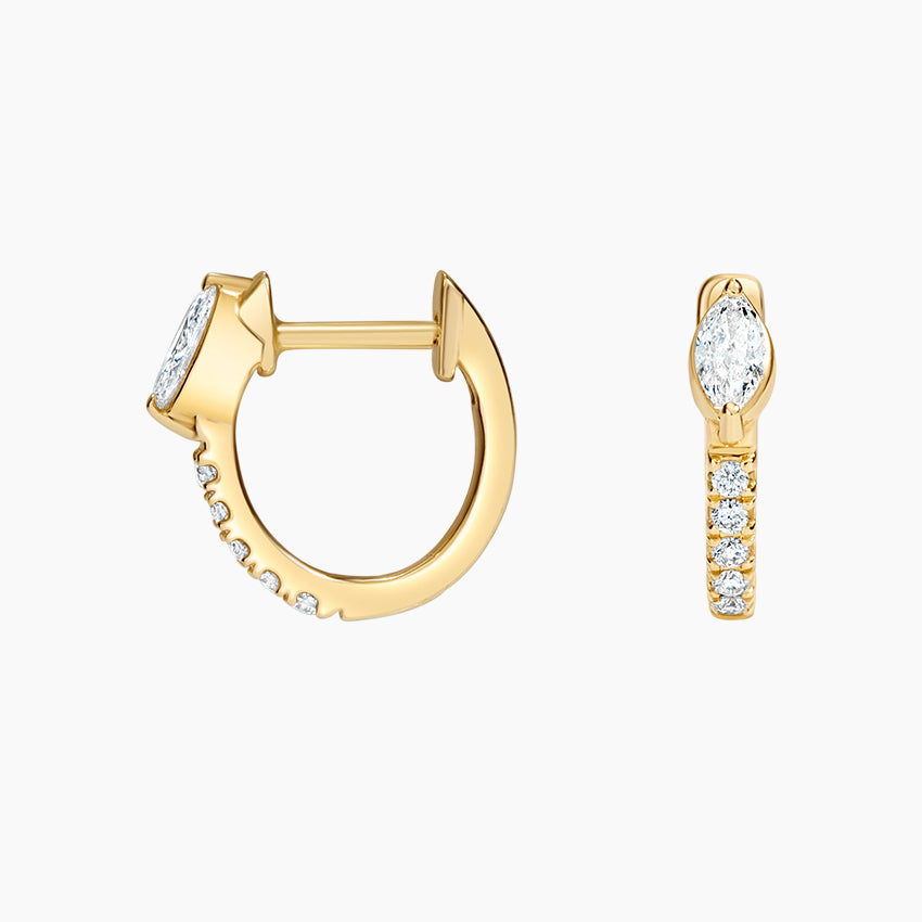 Taylor Marquise Lab Diamond Huggie Earrings