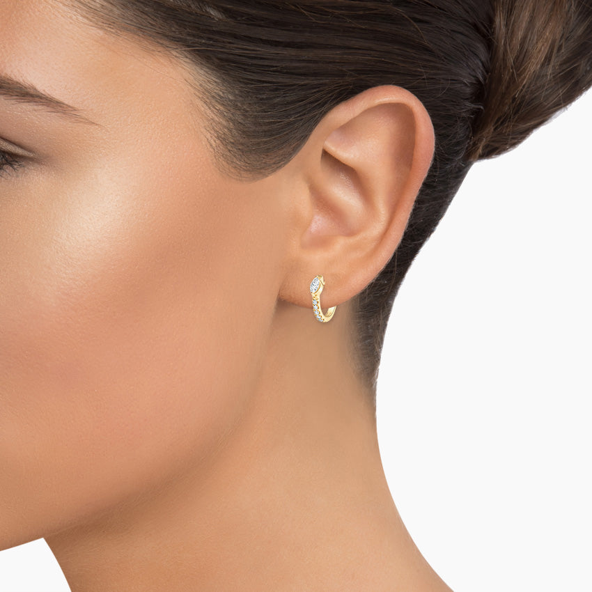Taylor Marquise Lab Diamond Huggie Earrings