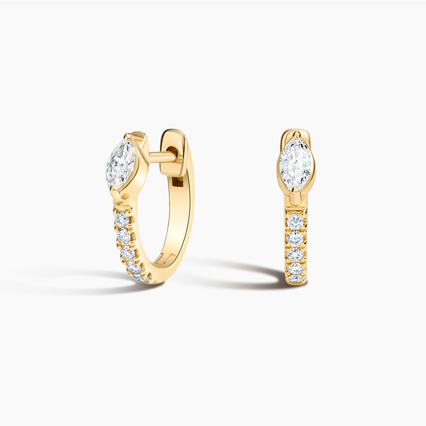 Taylor Marquise Lab Diamond Huggie Earrings