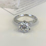 3.00tcw Round Lab Grown Diamond Halo Engagement Ring | IGI Certified | Custom Gold or Platinum