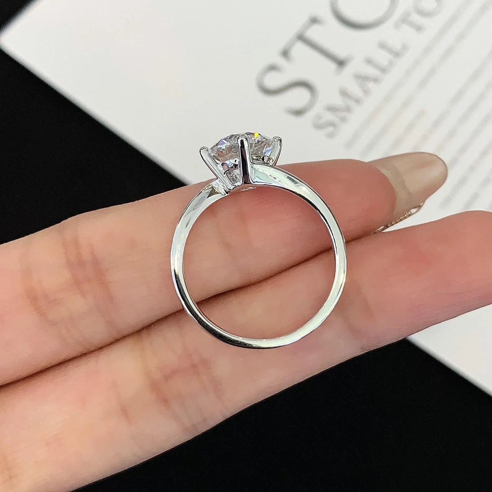 Round 2.00ct Lab Grown Diamond Solitaire Bypass Style Engagement Ring, D-E-F Color, VVS-VS Clarity - IGI Certified