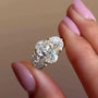 Oval 6.00tcw Lab Diamond Three-Stone Engagement Ring | IGI Certified | Yellow Gold