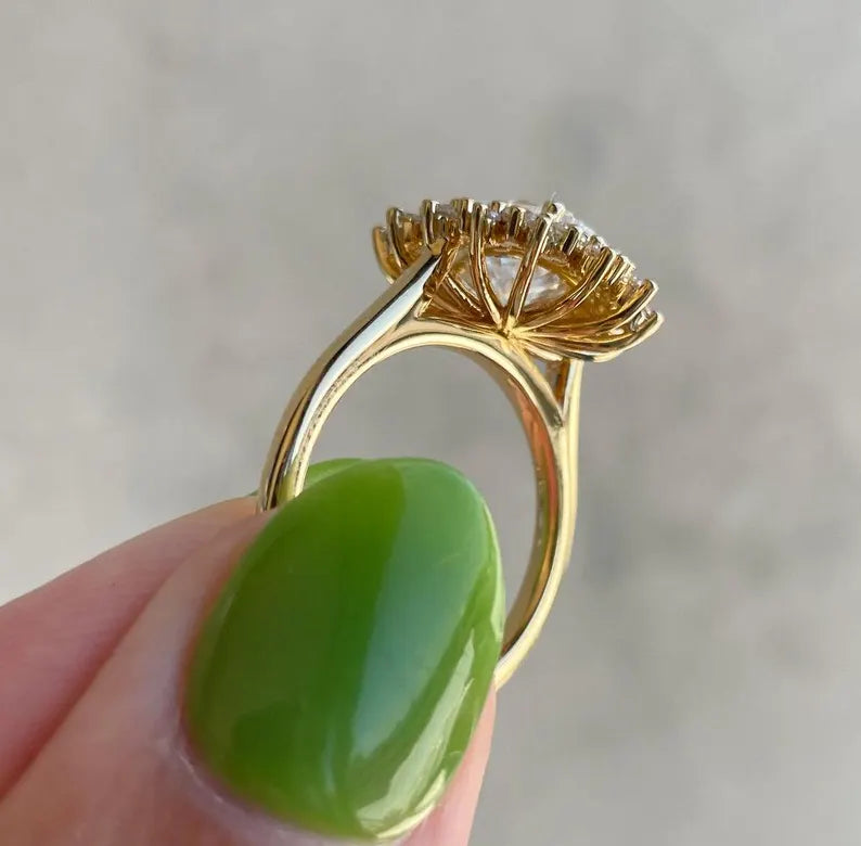 Oval 2.50tcw Lab Grown Diamond Halo-Style Engagement ring, D-E-F Color, VVS-VS Clarity, IGI Certificate