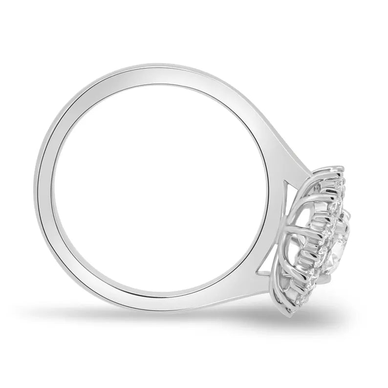Oval 2.50tcw Lab Grown Diamond Halo-Style Engagement ring, D-E-F Color, VVS-VS Clarity, IGI Certificate