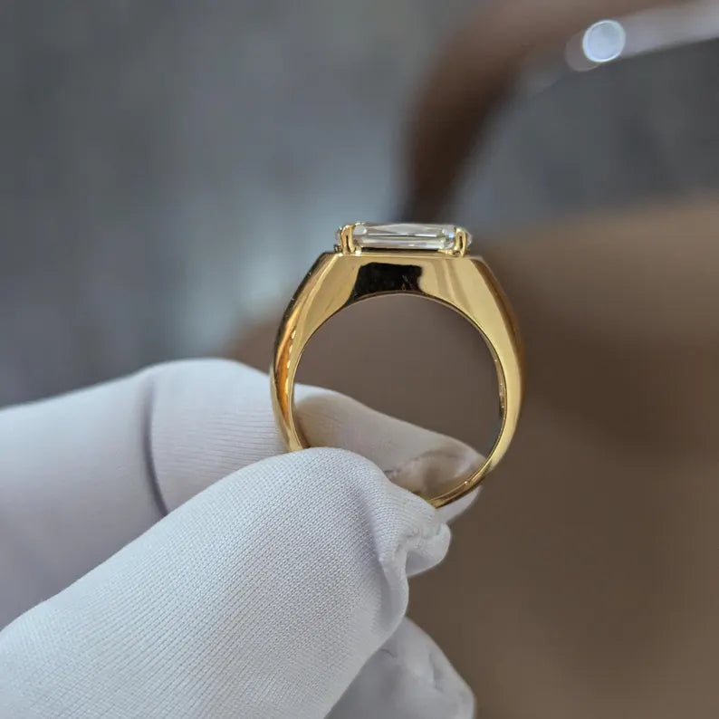 3.00ct Cushion Crisscut Lab Diamond Bezel Engagement Ring | EF VS