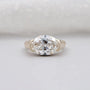 5.00ct Oval Diamond Engagement Ring | 14K Yellow Gold Bezel Set | Oval Cut Diamond Ring | Modern Solitaire Engagement Ring