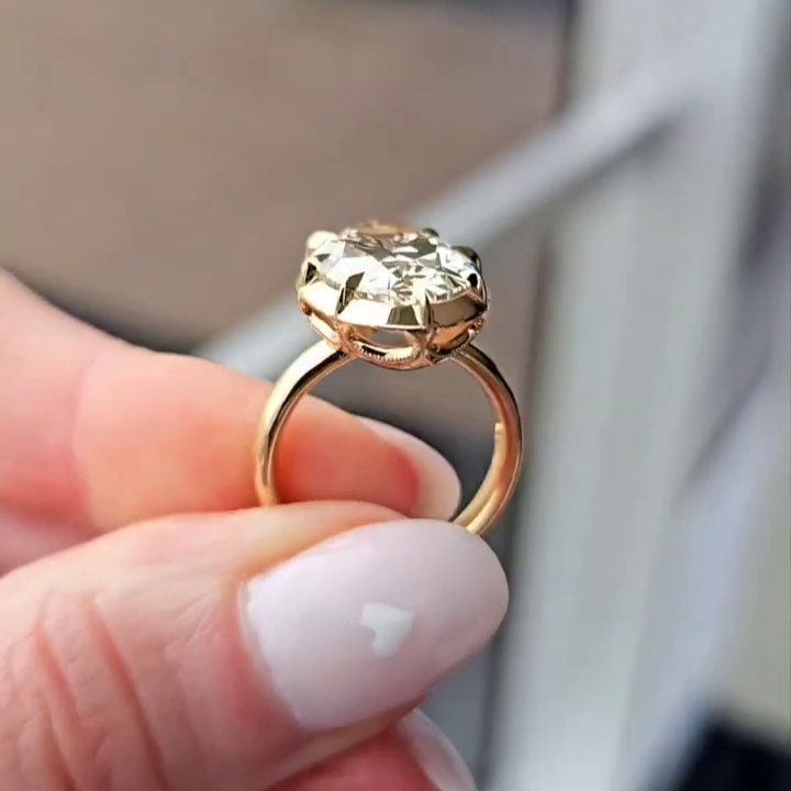 Oval 6.00ct Lab Diamond Bezel Engagement Ring | IGI Certified | E-F Color | VVS-VS Clarity