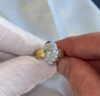4.00ct Oval Lab Grown Diamond Half Bezel Engagement Ring | IGI Certified | VVS–VS Clarity | Ethical Gold