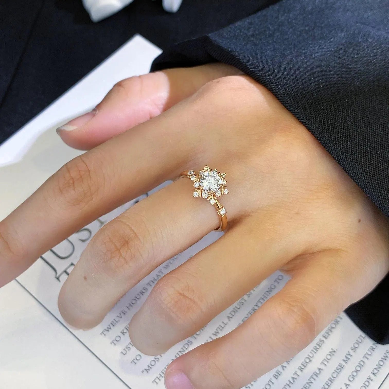 Round 1.30tcw Lab Grown Diamond Vintage Setting Engagement Ring, D-E-F Color, VVS-VS Clarity - IGI Certified