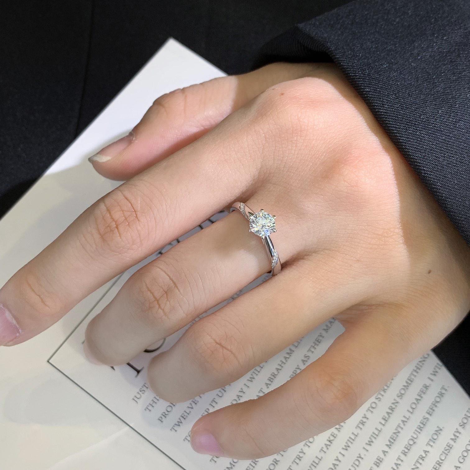 Round 0.70tcw Lab Grown Diamond Simple Solitaire Basket Pave Engagement Ring, D-E-F Color, VVS - VS Clarity - IGI Certified