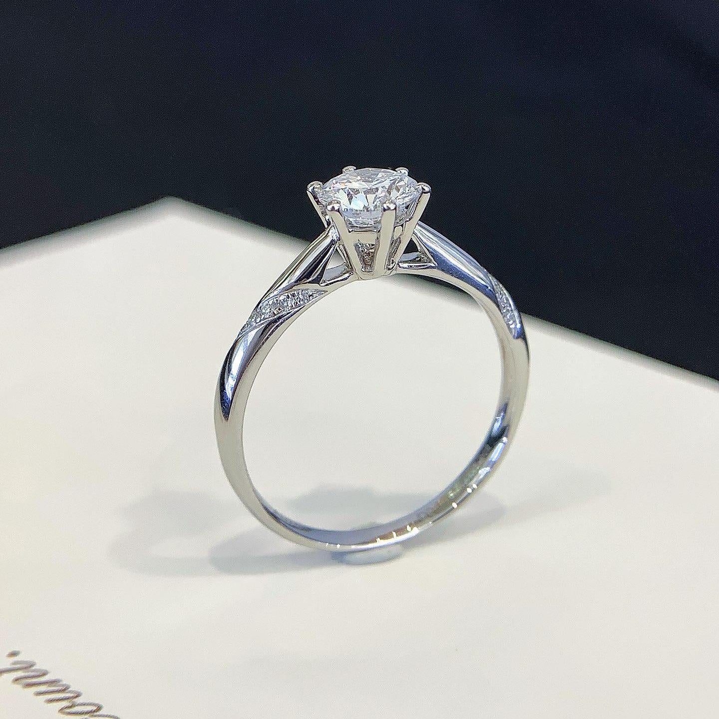 Round 0.70tcw Lab Grown Diamond Simple Solitaire Basket Pave Engagement Ring, D-E-F Color, VVS - VS Clarity - IGI Certified