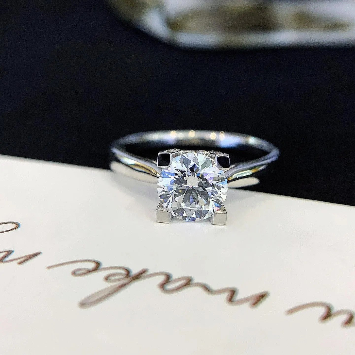 Round 1.10tcw Lab Grown Diamond Solitaire Pave Unique Design Engagement Ring, D-E-F Color, VVS-VS Clarity - IGI Certified