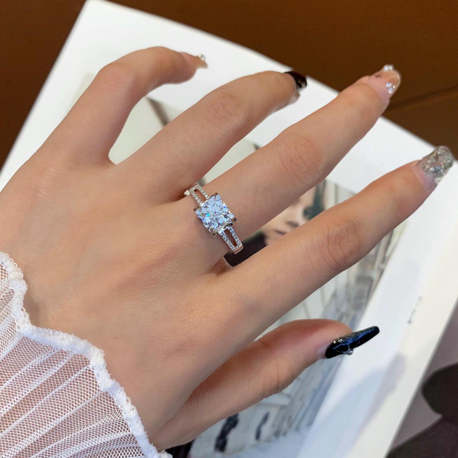 Round 1.20tcw Lab Grown Diamond Split Band Solitaire Engagement Ring, D-E-F Color, VVS-VS Clarity - IGI Certified