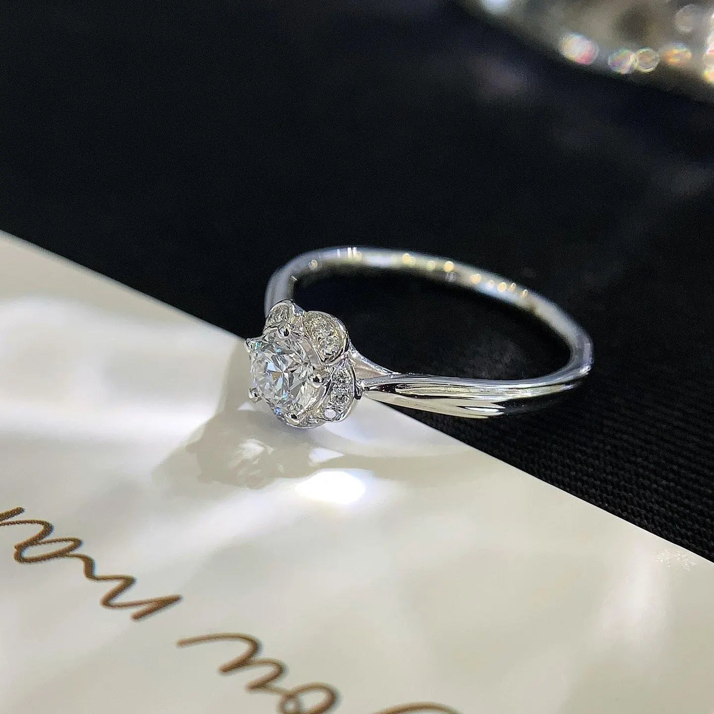 Round 0.60tcw Lab Grown Diamond Halo Cathedral Shank Engagement Ring, D-E-F Color, VVS-VS Clarity - IGI Certified