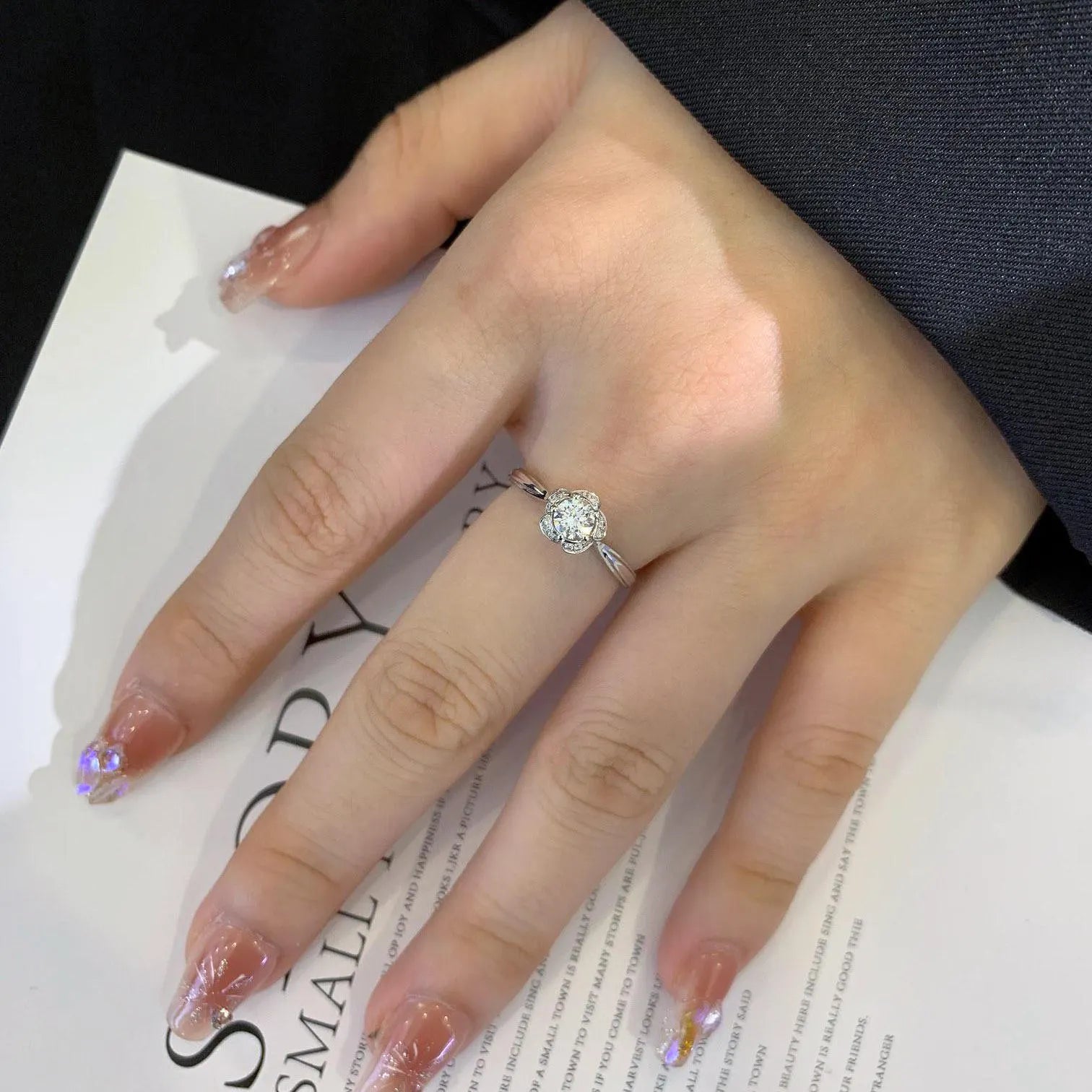 Round 0.60tcw Lab Grown Diamond Halo Cathedral Shank Engagement Ring, D-E-F Color, VVS-VS Clarity - IGI Certified