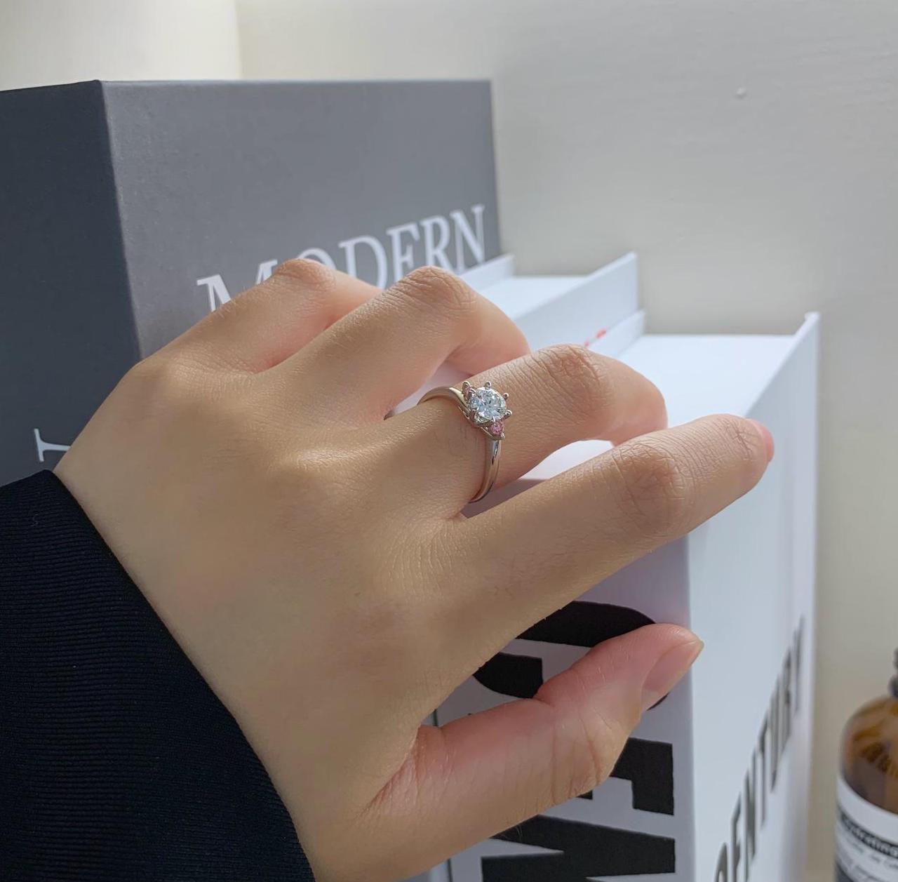 Round 1.20tcw Lab Grown Diamond Three Stone Bypass Band Engagement Ring, D-E-F Color, VVS-VS Clarity - IGI Certified