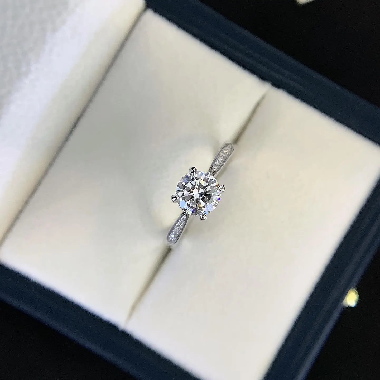 Round 1.10tcw Lab Grown Diamond Solitaire Basket Pave Engagement Ring, D-E-F Color, VVS-VS Clarity - IGI Certified