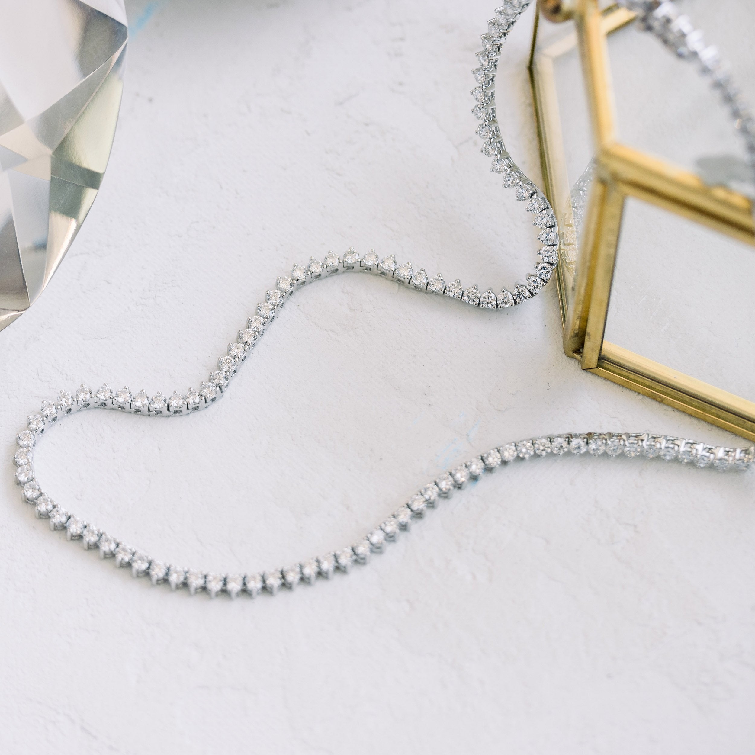 Tennis necklace Lab grown Diamond DEF Color VS+ Clarity