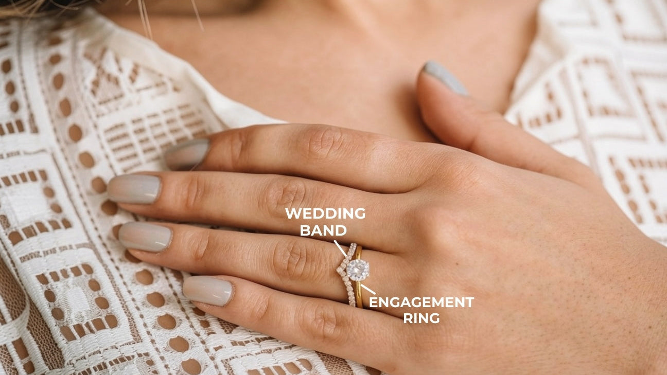 How to Wear Wedding Band with Engagement Ring: