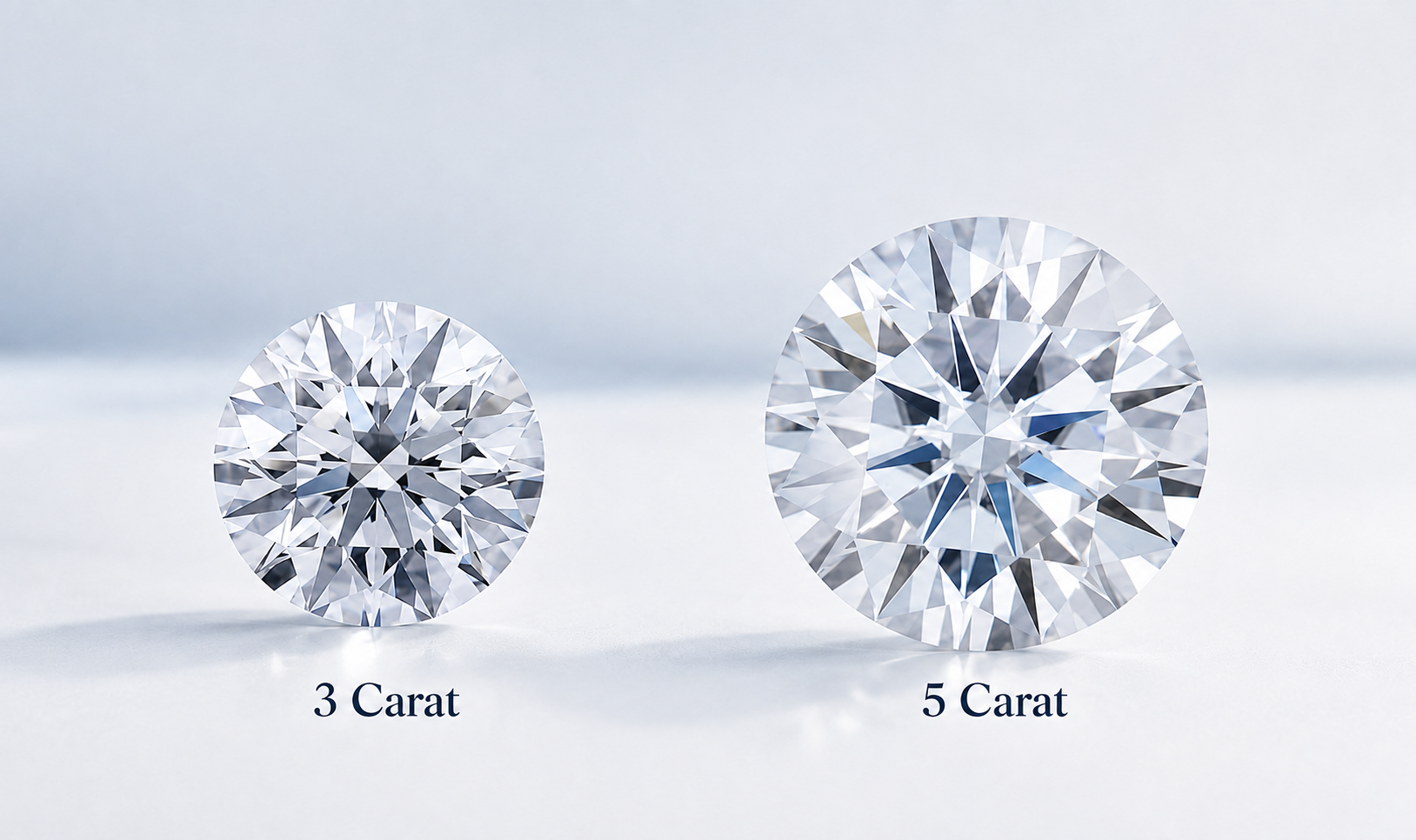3 Carat vs 5 Carat Lab Grown Diamond: Size & Price