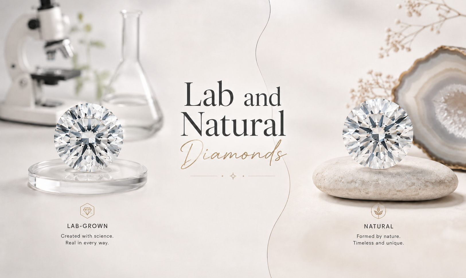 lab and natural diamonds