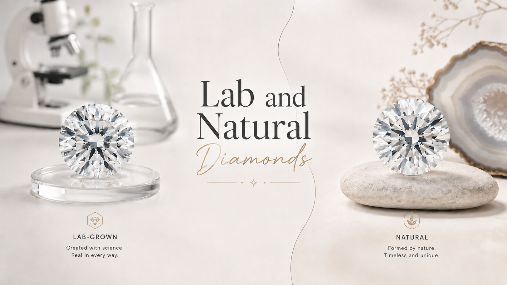 lab and natural diamonds