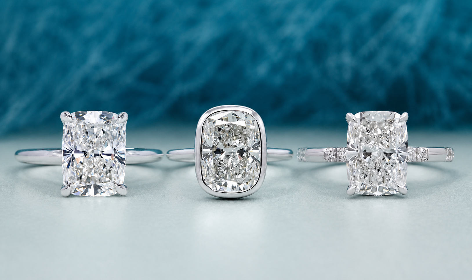  Cushion Cut Engagement Rings with Brilliant Beauty
