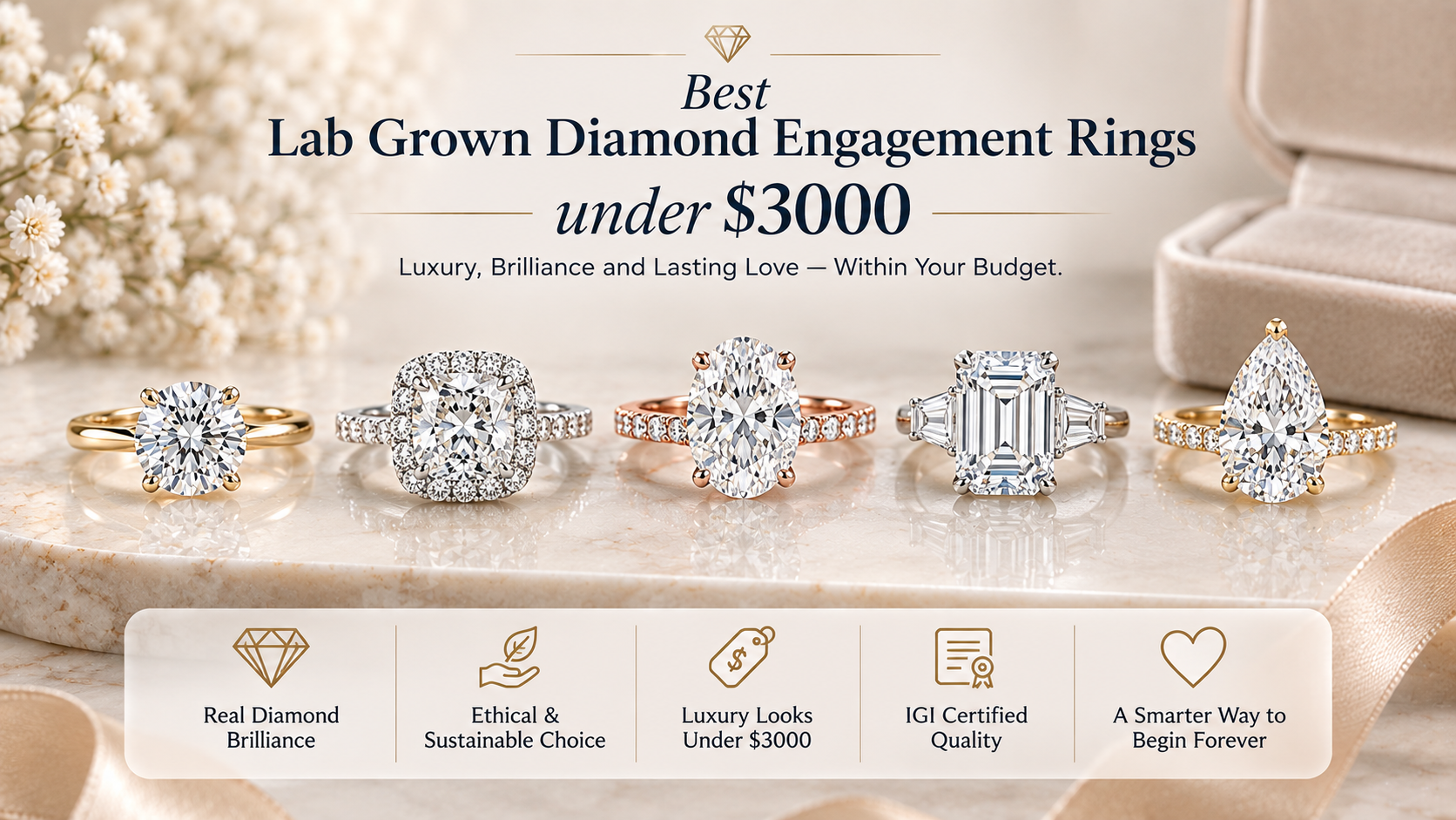 Best Lab Grown Diamond Engagement Rings under $3000