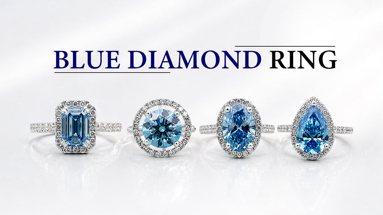 Blue engagement ring