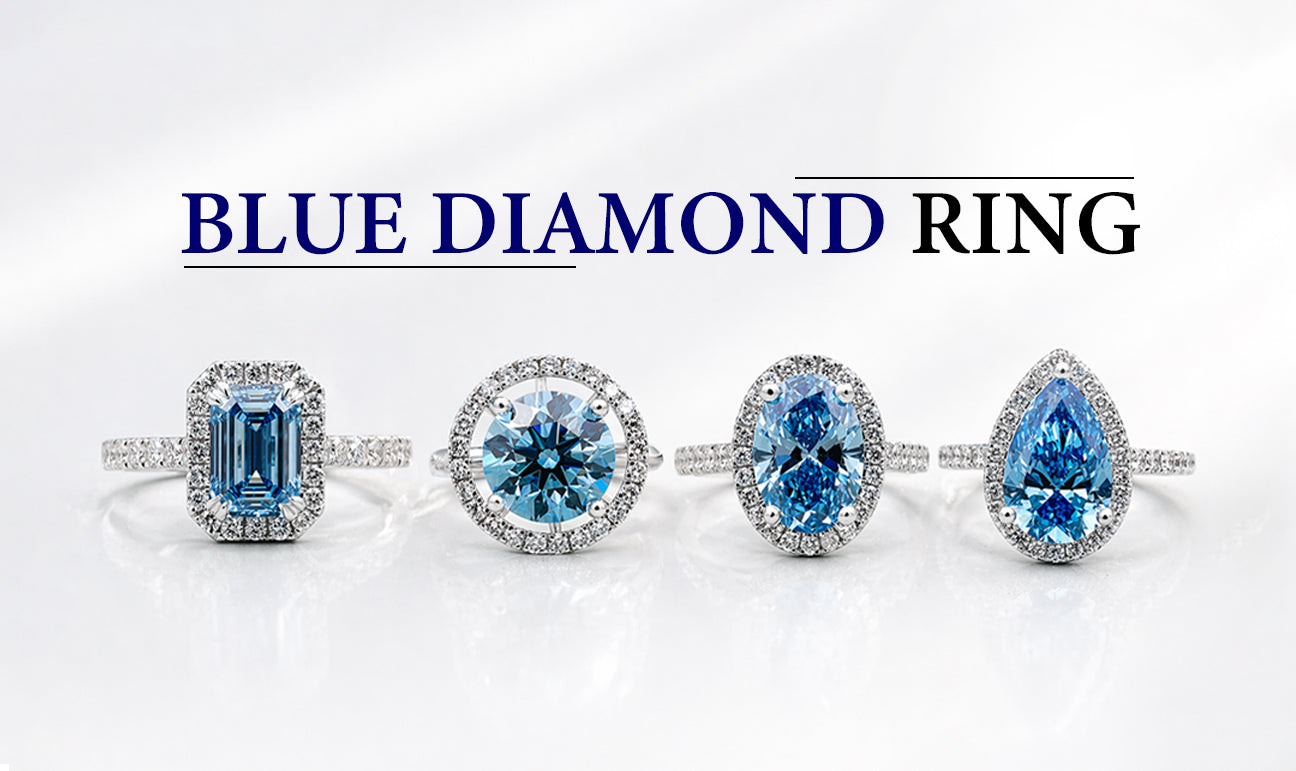 Blue engagement ring