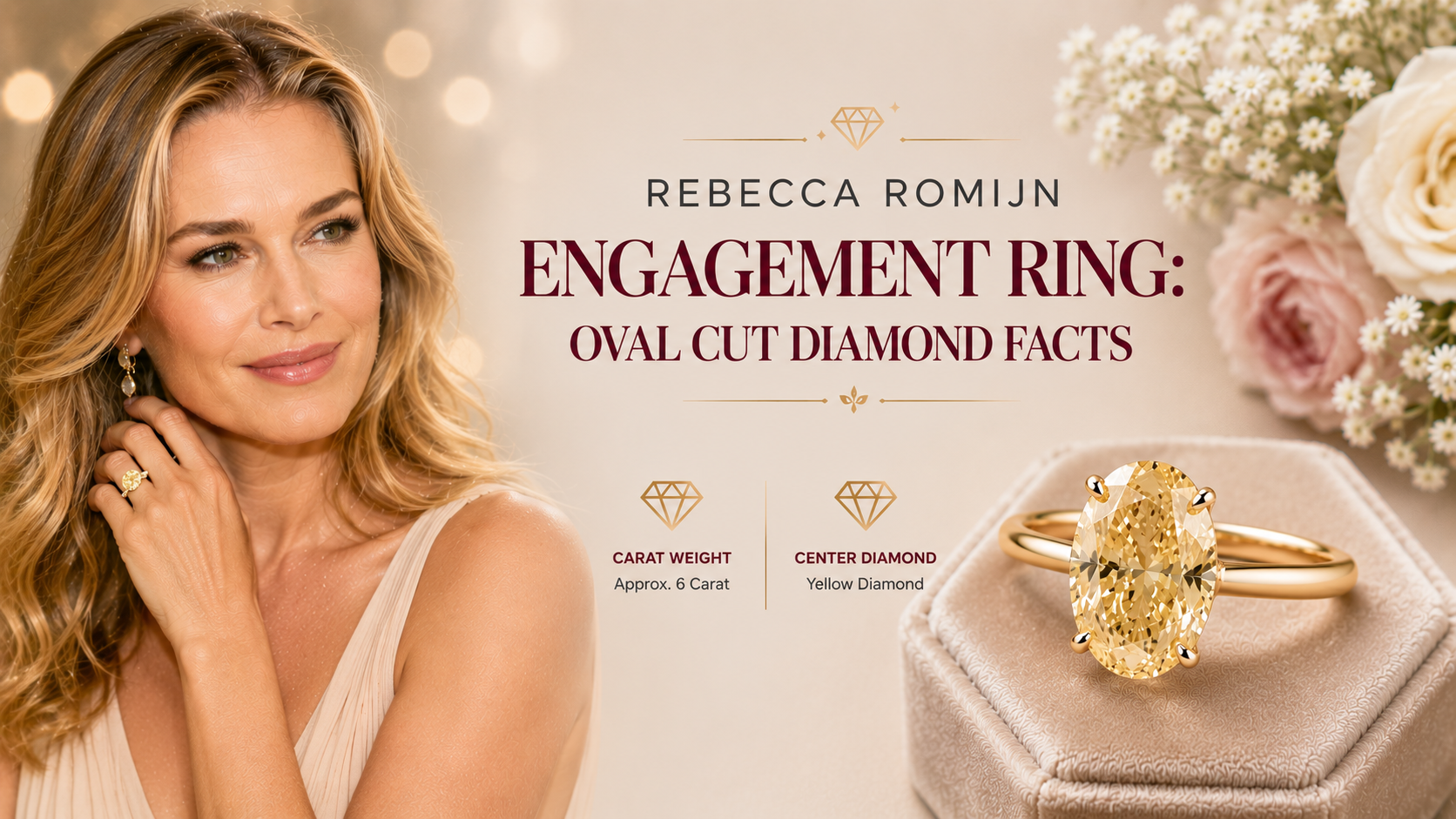 Rebecca Romijn Engagement Ring: Oval Cut Diamond Facts