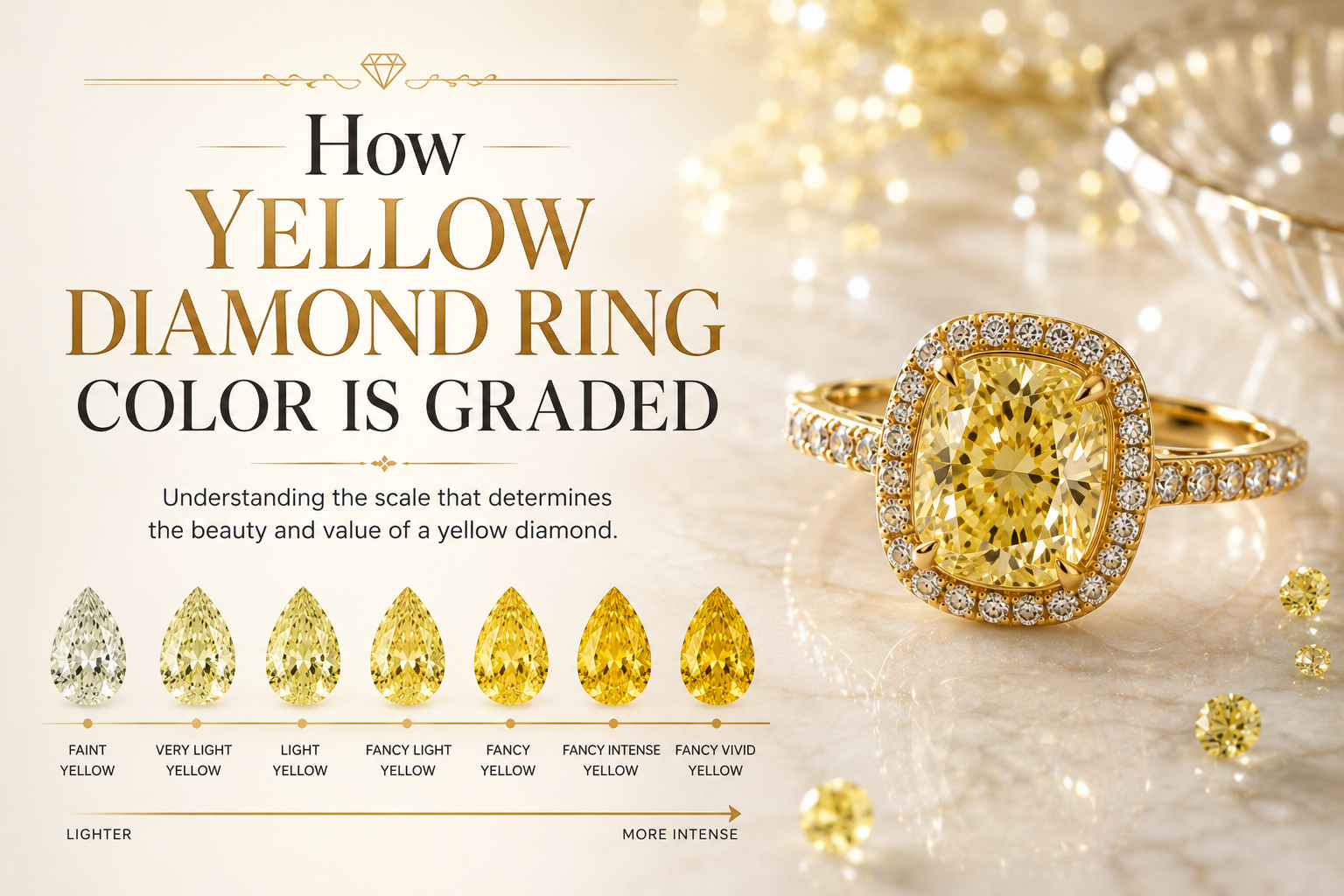 How Yellow Diamond Ring Color Is Graded