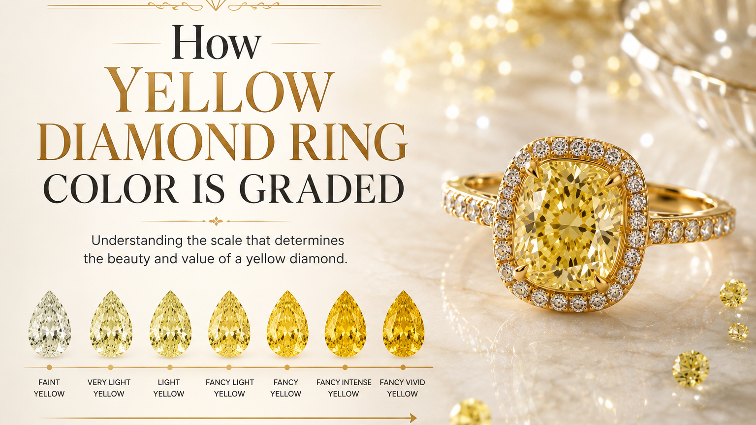 How Yellow Diamond Ring Color Is Graded